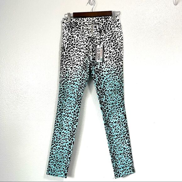 NWT GJG Juniors Leopard Print Cotton Denim Size 5 - Picture 1 of 4